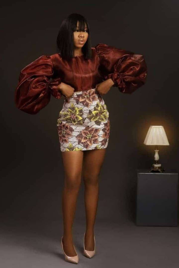 Women Two Piece Skirt and Top Set