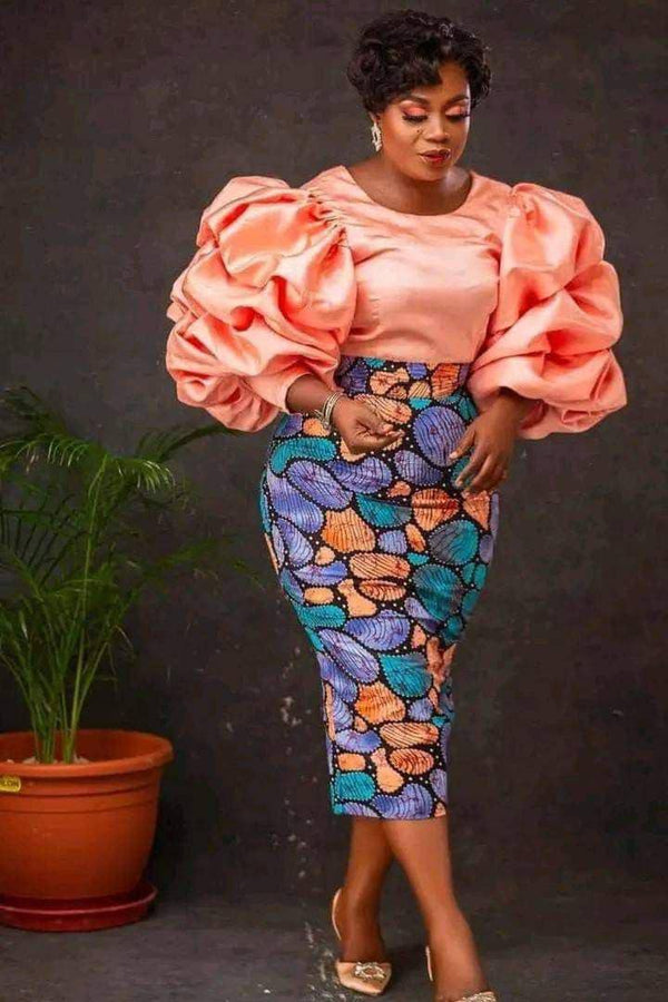 Women Two Piece Skirt and Top Set
