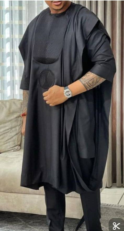 Men's Complete Agbada and cap