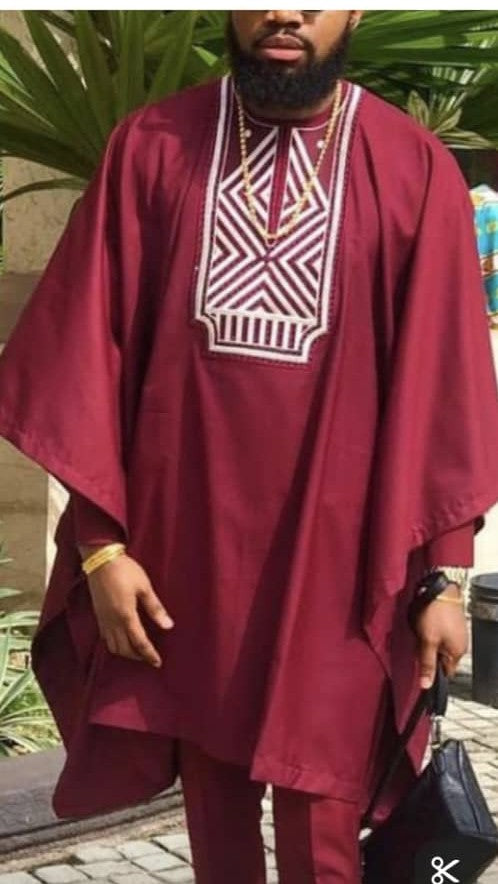 Men's Complete Agbada and cap