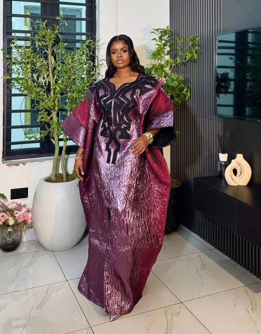 Women Damask Maxi Dress