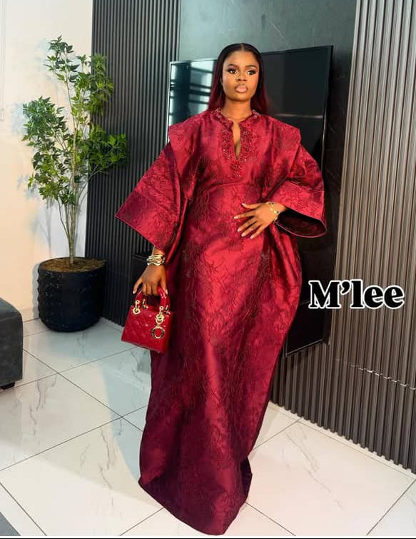 Women Damask Maxi Dress