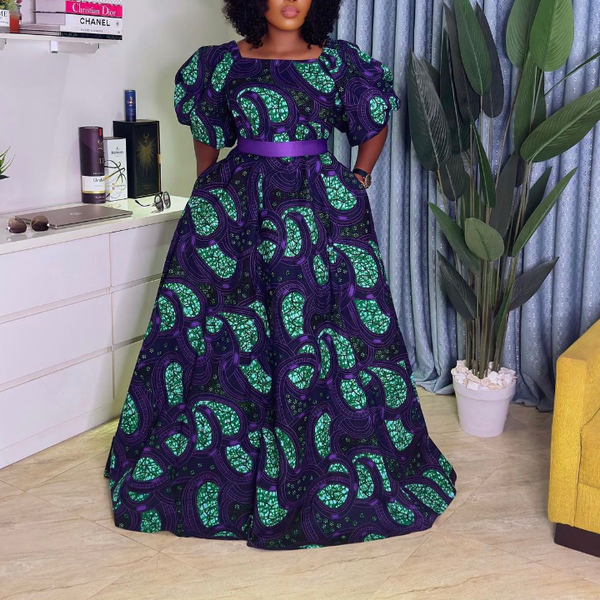 Africa Print Ankara Maxi Dress