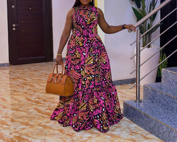 Africa Print Ankara Maxi Dress