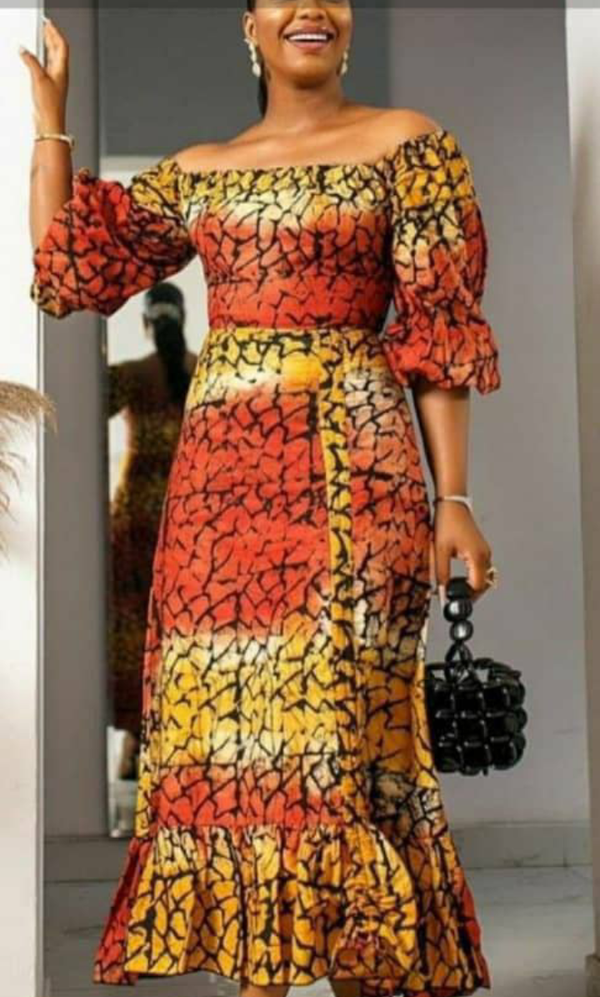 African Ankara Mermaid Dress