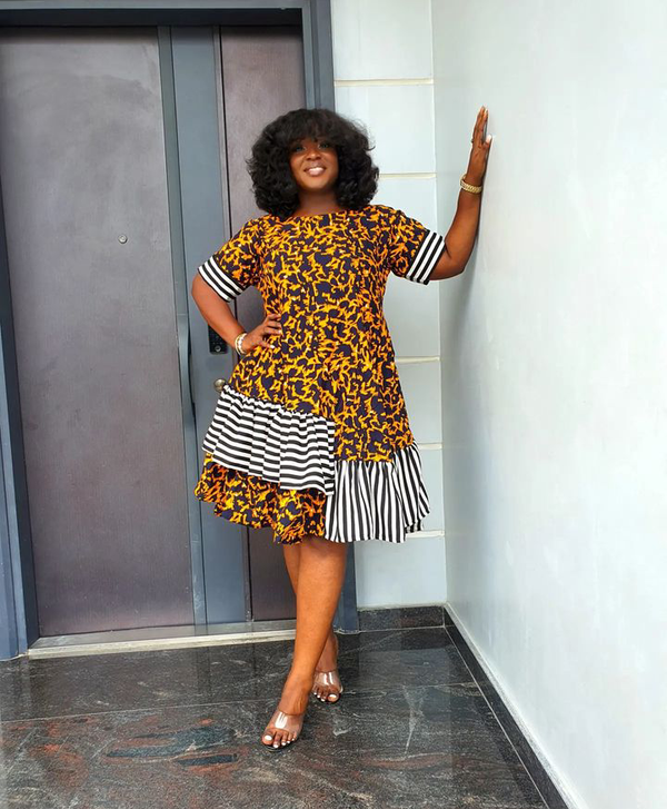 Short Ankara Flare Dress