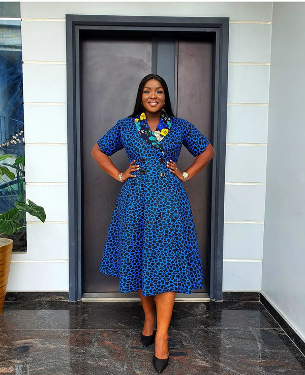 Short Ankara Flare Dress