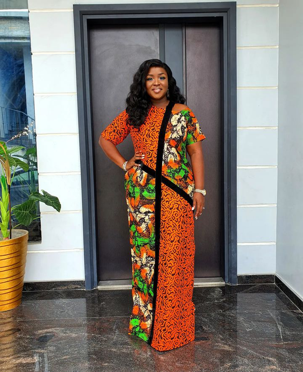 mermaid african print dresses QUEEN MAHALIA WOMEN'S MERMAID DRESS IN AFRICAN ANKARA DASHIKI KENTE PRINT (YELLOW RED MULTICOLORED FABRIC)