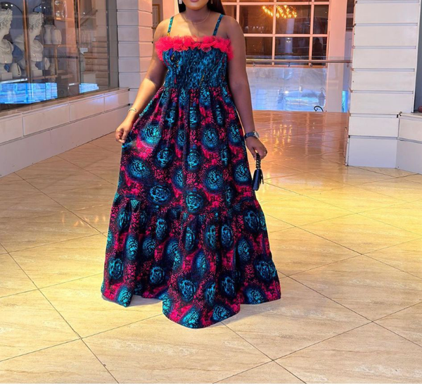 Africa Print Ankara Maxi Dress