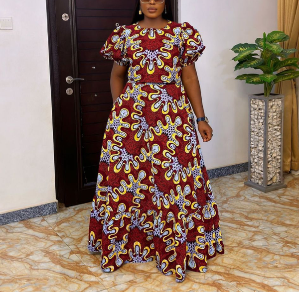 Africa Print Ankara Maxi Dress