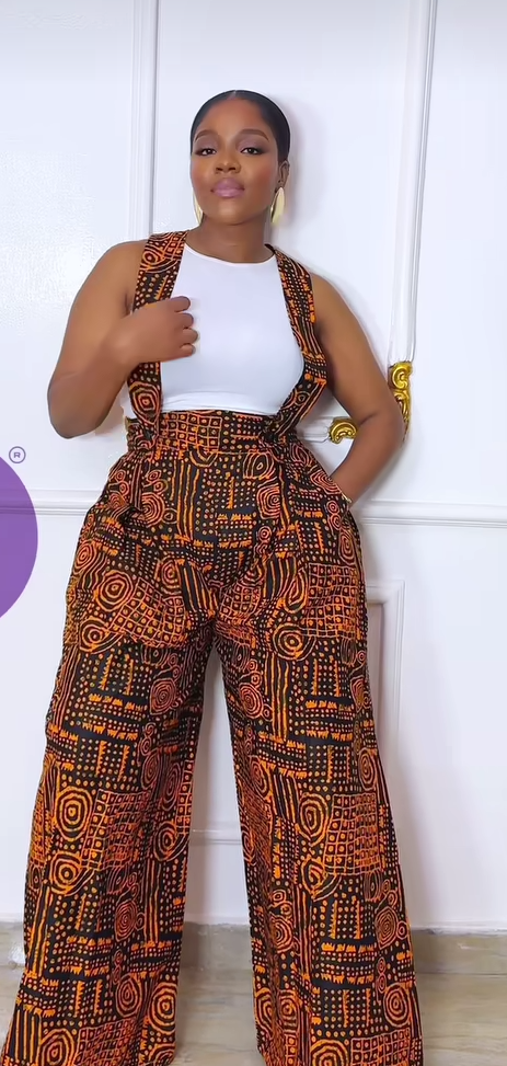 African Print women dungarees