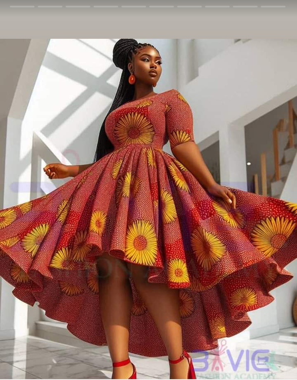 Women African print party Dress