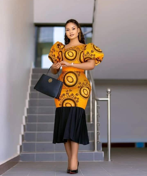 Women African print party Dress