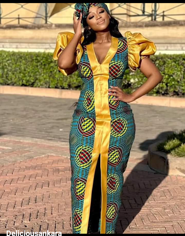 Women African print party Dress