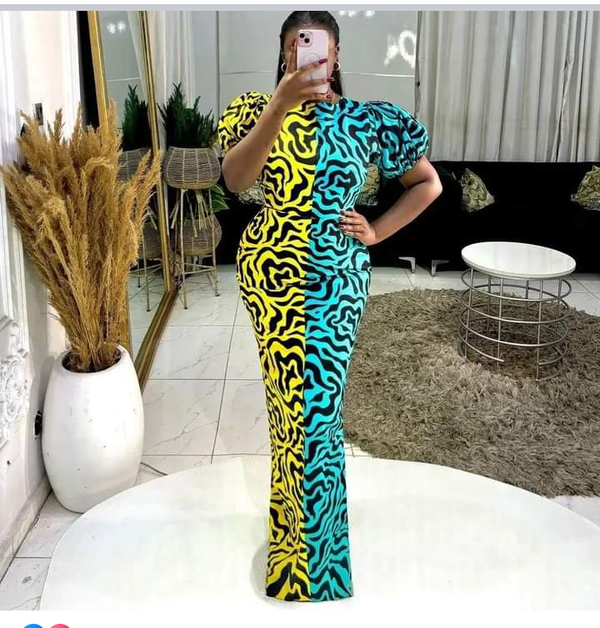 Women African print party Dress