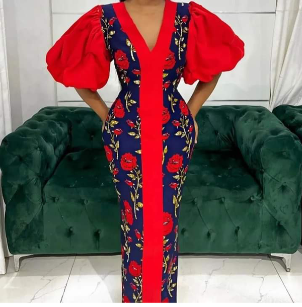 Women African print party Dress