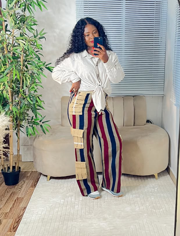 Women Aso oke Palazzo Pant