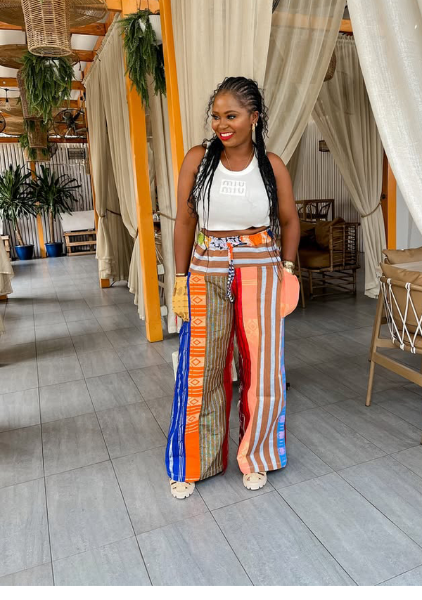 Women Aso oke Palazzo Pant