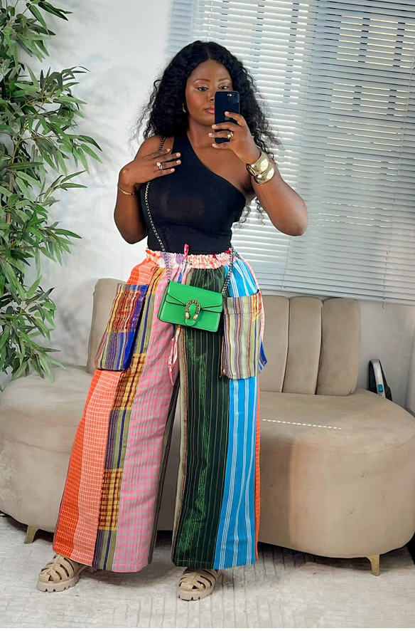 Women Aso oke Palazzo Pant