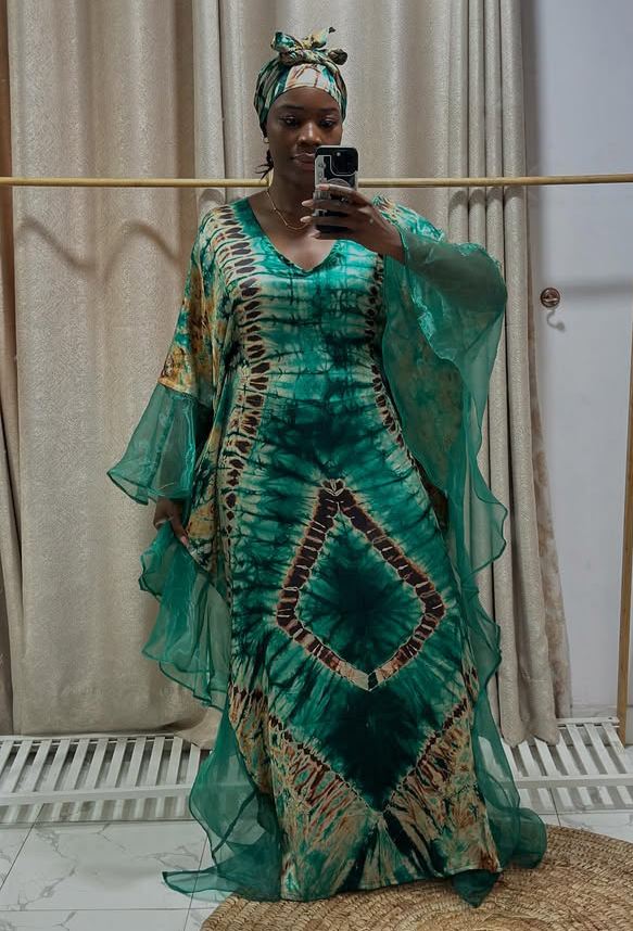 Women silk Adire party Dress