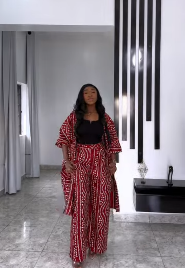 African Print Kimono Set