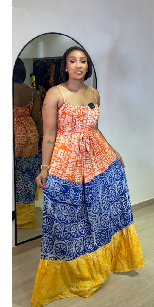 Africa Print Ankara Maxi  Dress