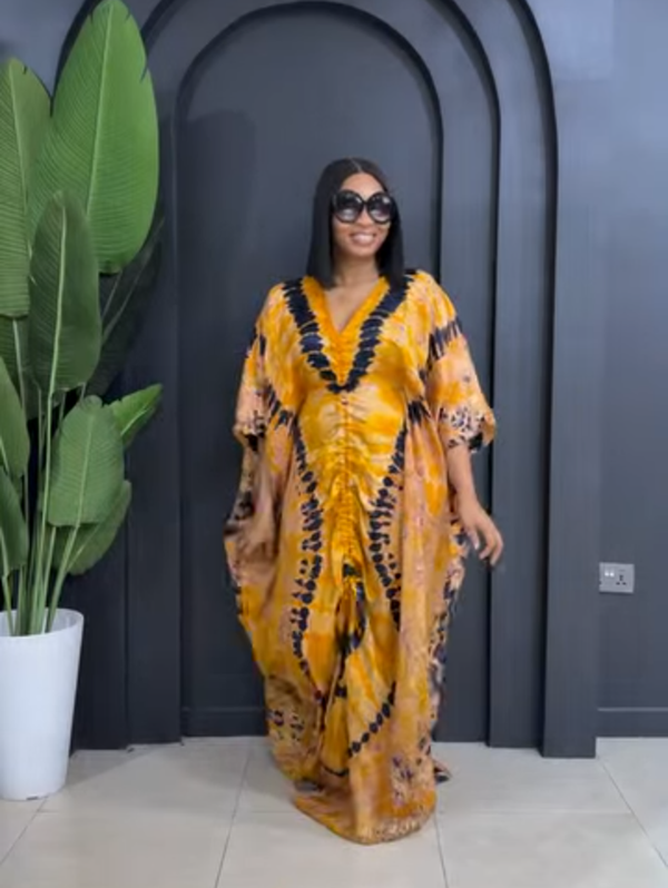 Women silk Adire party Dress