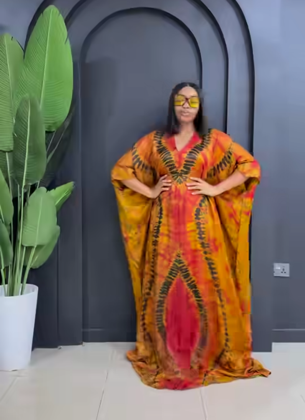 Women silk Adire party Dress