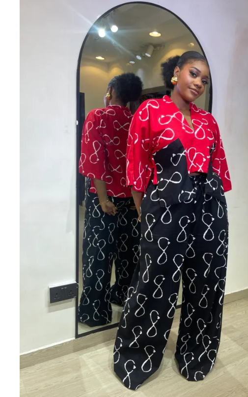 Women's Adire Pant and Top