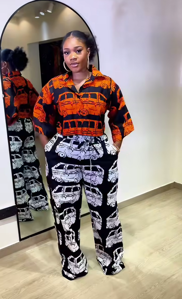 Women's Adire Pant and Top