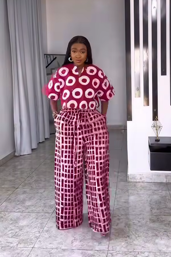 Women's Adire Pant and Top