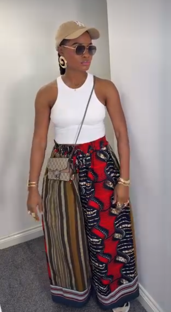 Womens Aso Oke & Adire Palazzo Pant