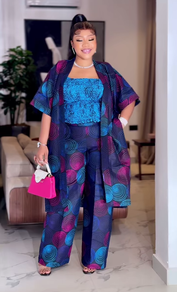 African Print Kimono Set