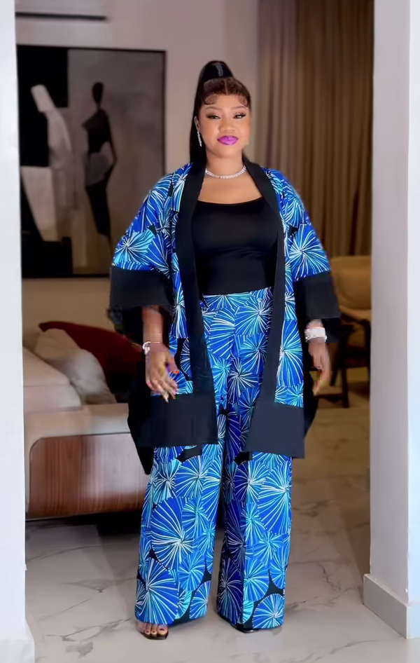African Print Kimono Set