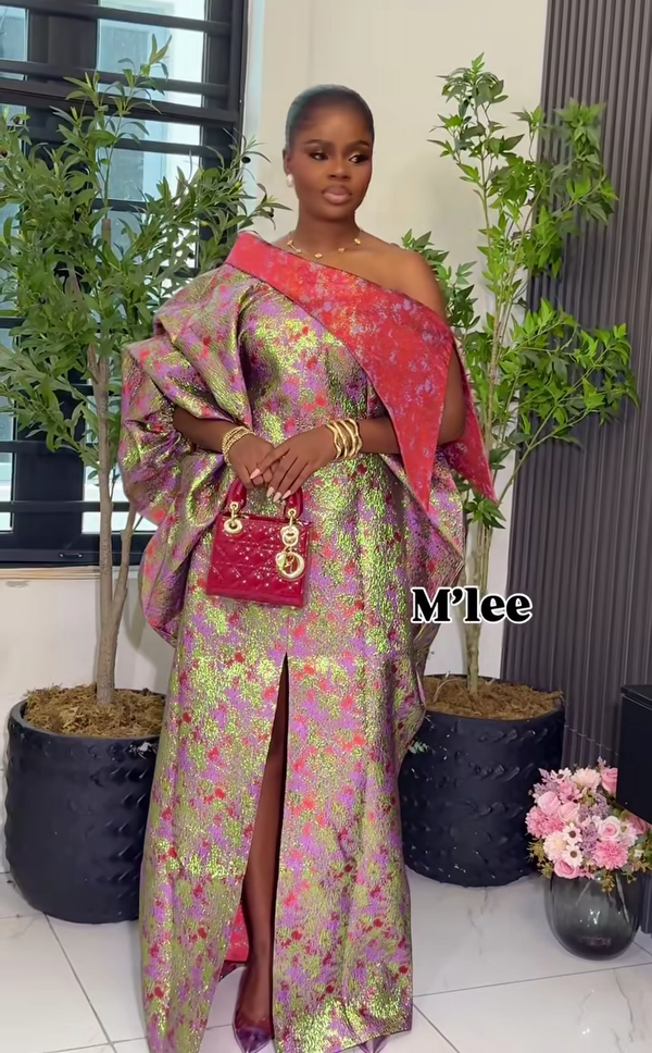 Women Damask Maxi Dress