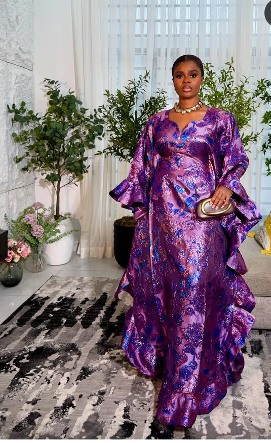 Women Damask Maxi Dress
