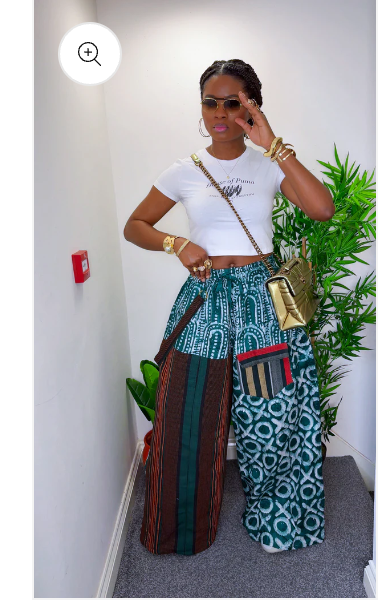 Women Aso oke Palazzo Pant