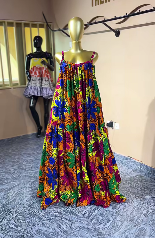 Africa Print Ankara Maxi Dress