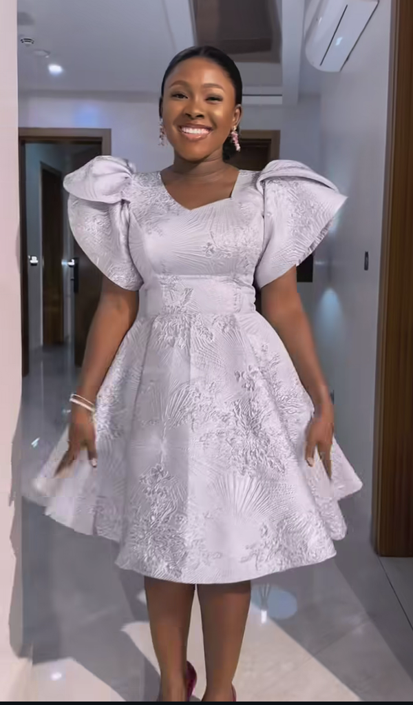 Women Damask short Dress