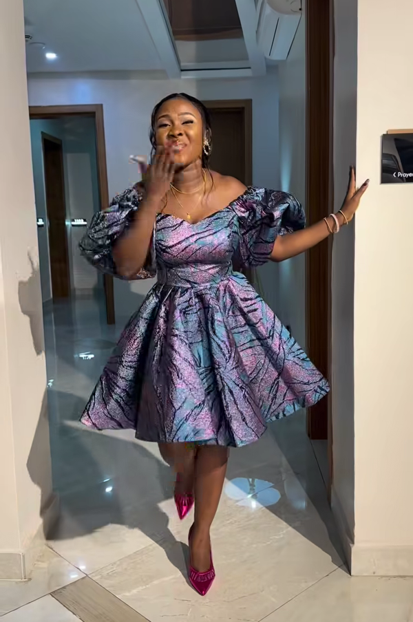 Women Damask short Dress