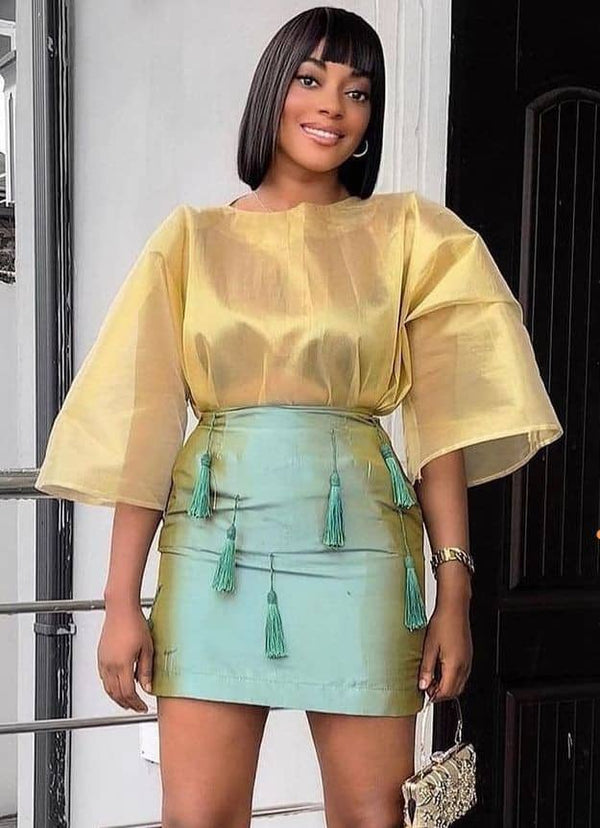 Women Two Piece Skirt and Top Set