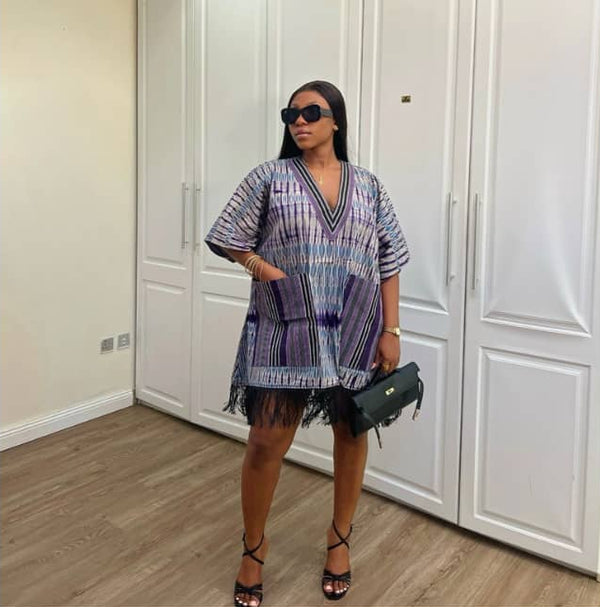 Women Aso Oke Mini Dress