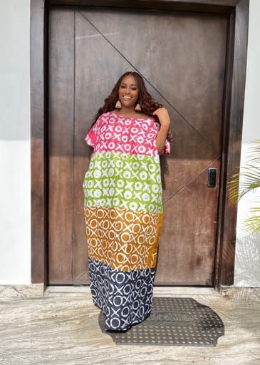 Africa Print Ankara Maxi 4 layer Dress