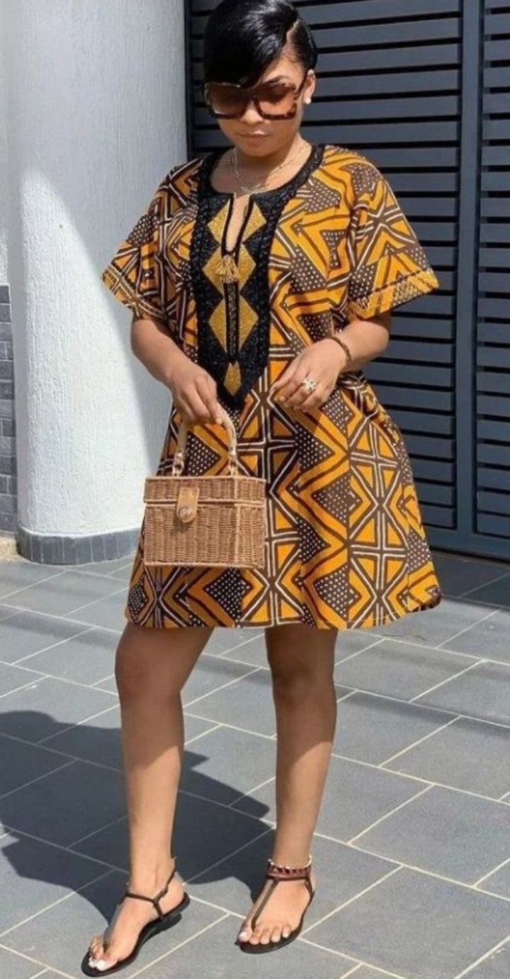 Women Ankara Short Dress – TJ African Print Dresses Women Ankara Short Dress – TJ African Print Dresses