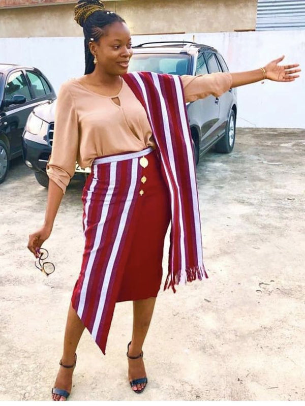 Women Aso Oke Skirt
