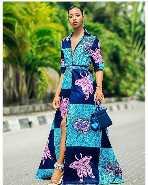 Africa Print Ankara Maxi Dress