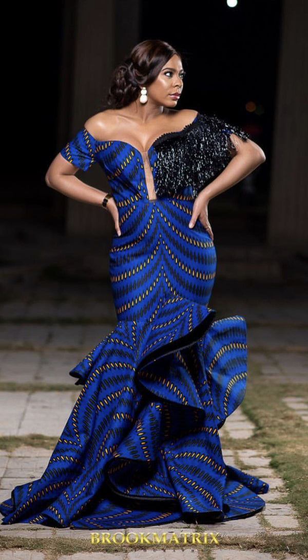 african print mermaid dress African Fabric Mermaid Dress 8