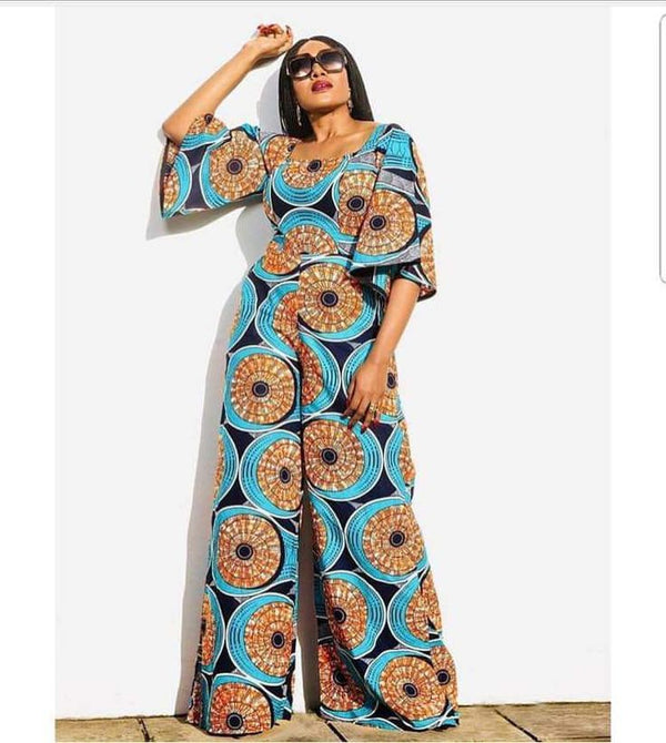 African Print Women Boho Jumpsuit