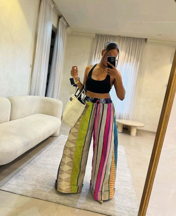 Women Aso oke Palazzo Pant