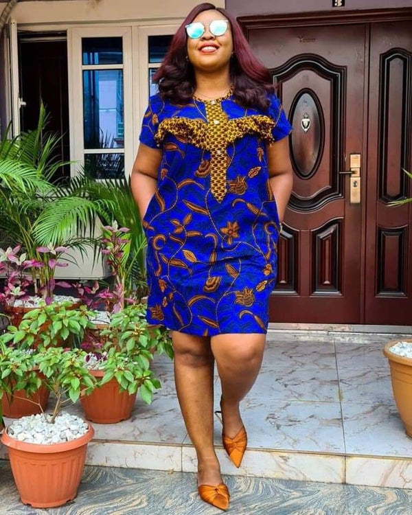 Short Ankara Flare Dress